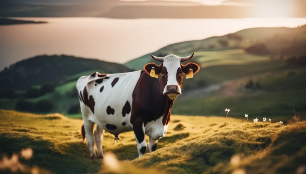 vaca paciendo